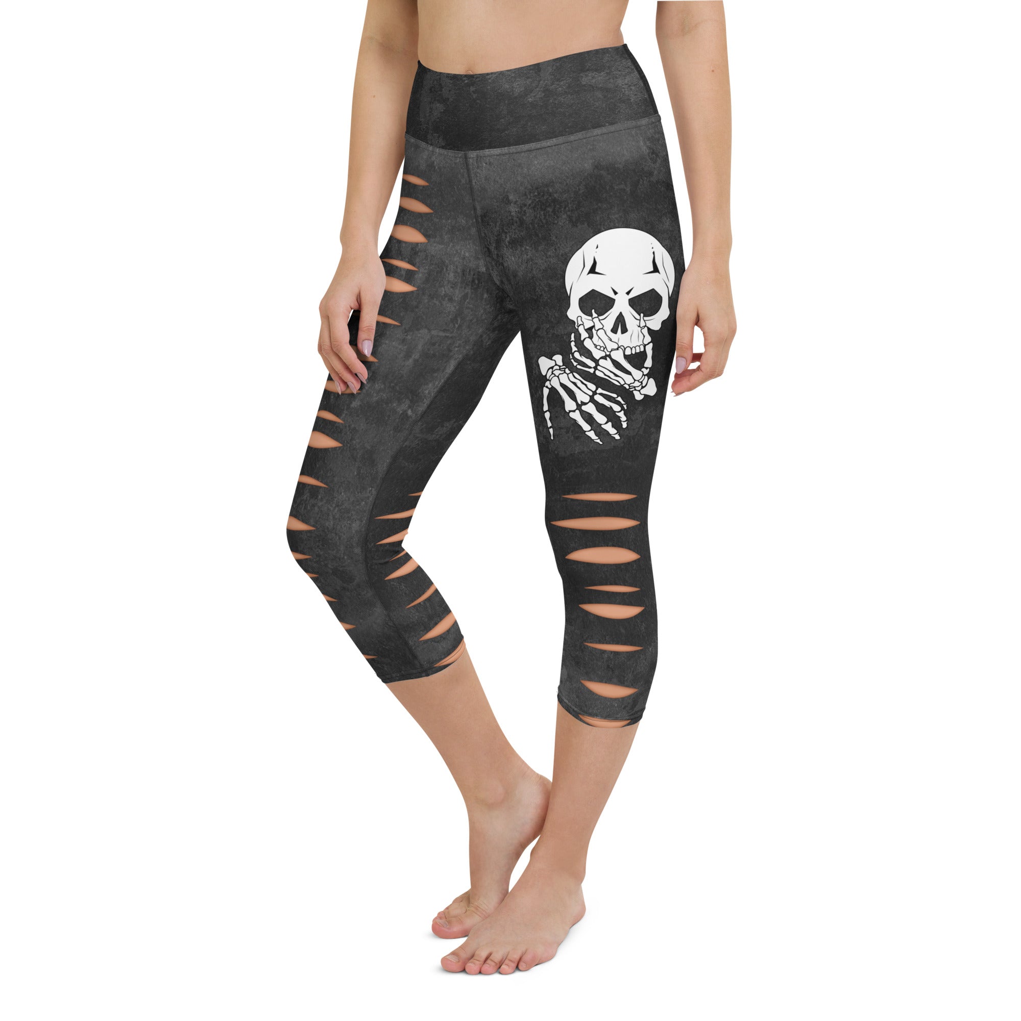 Skeleton Cut Outs Yoga Capris