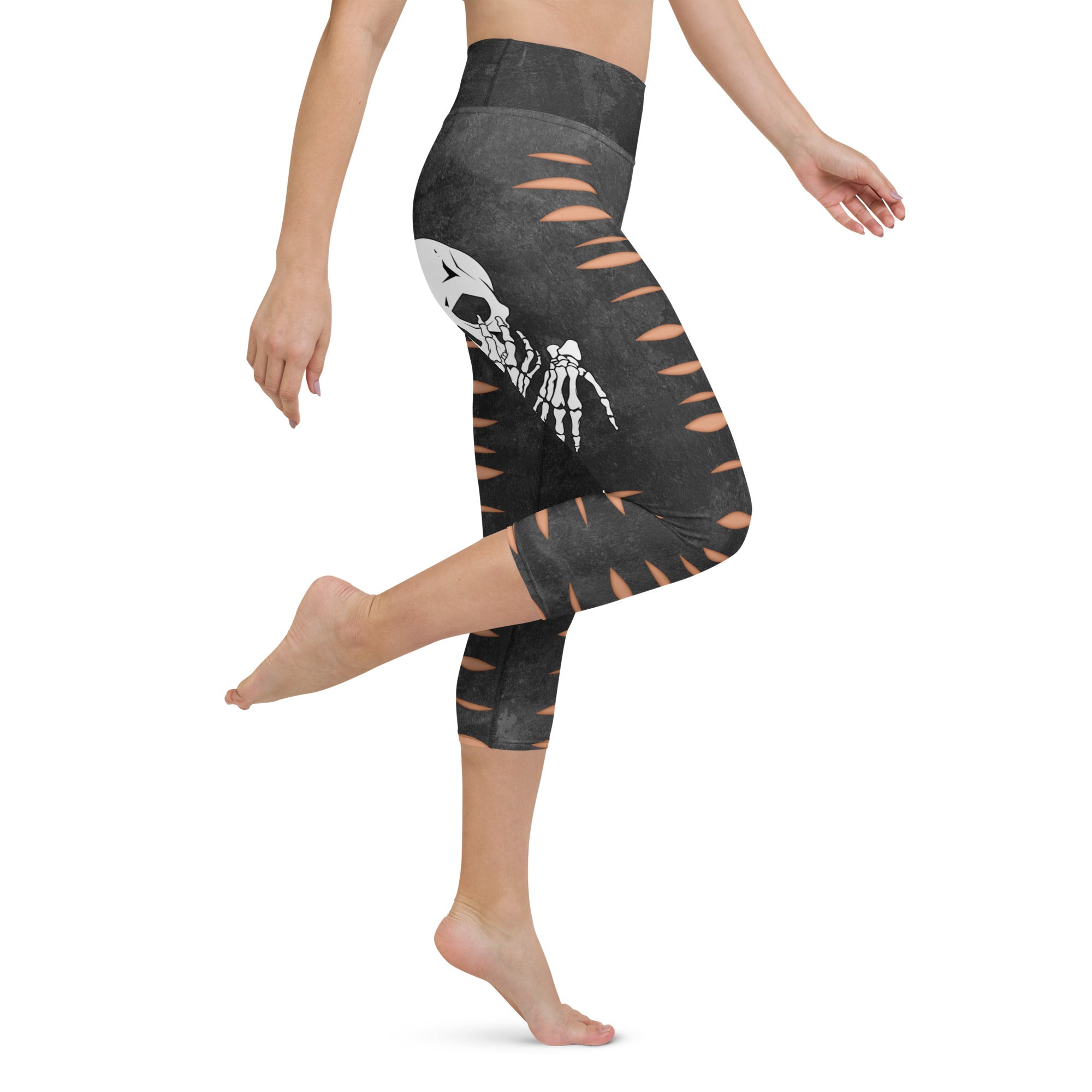 Skeleton Cut Outs Yoga Capris