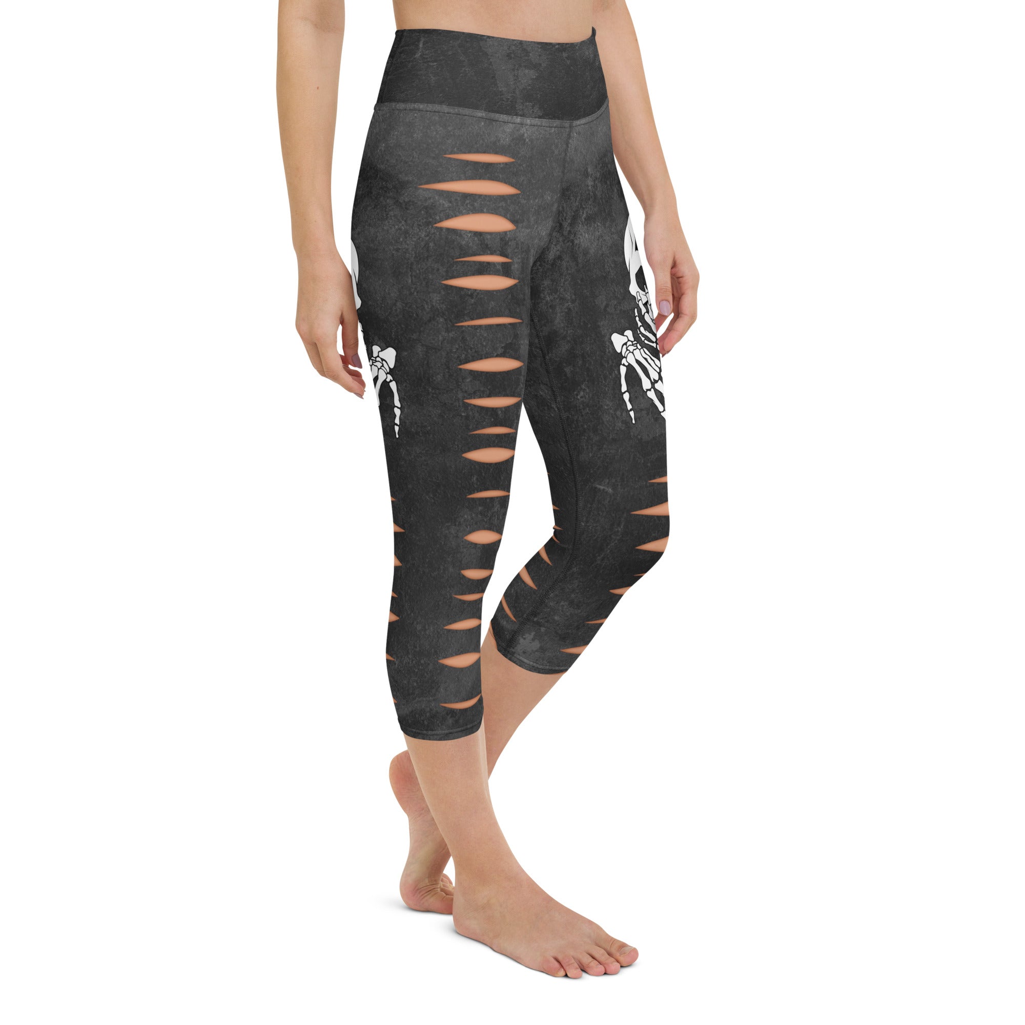 Skeleton Cut Outs Yoga Capris