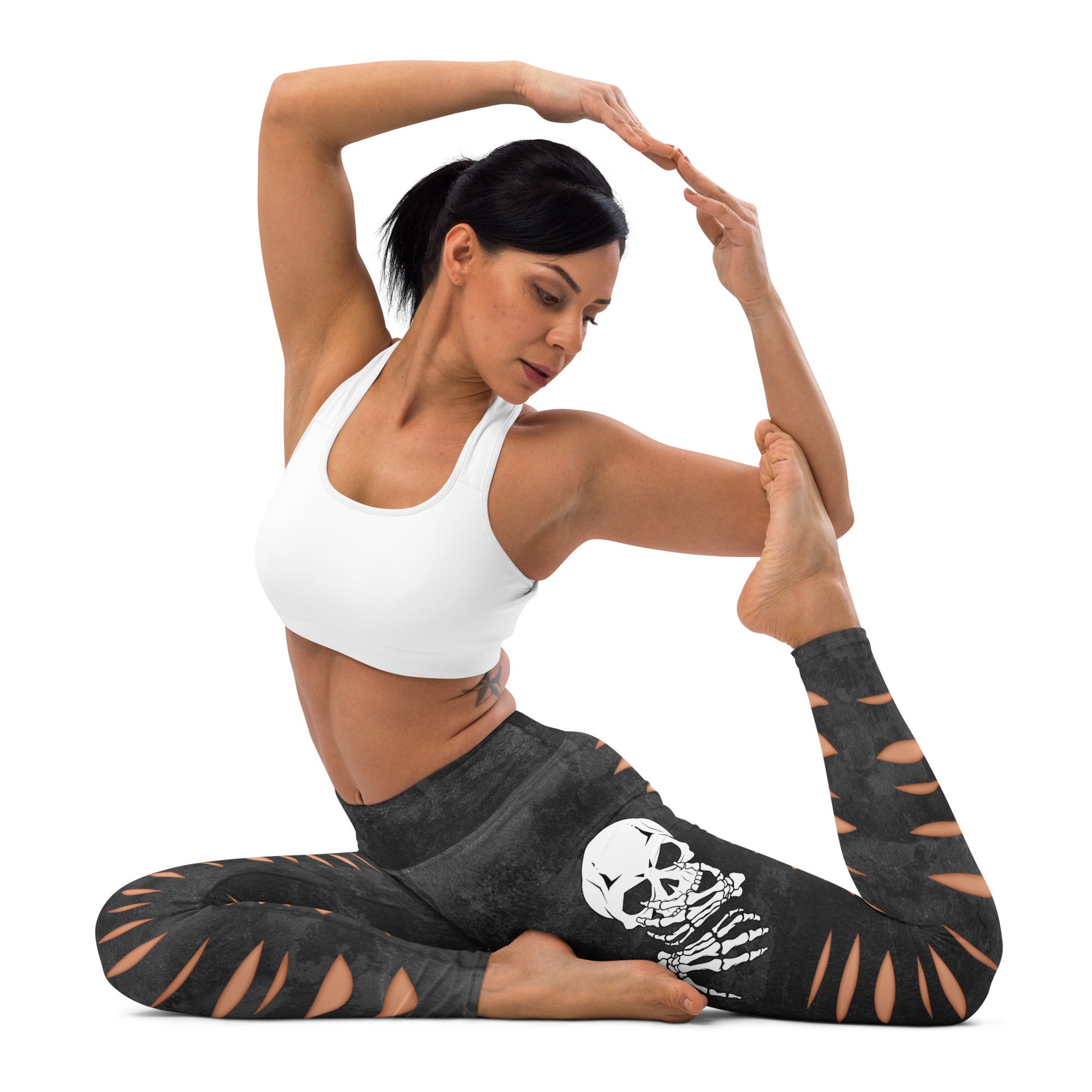 Skeleton Cut Outs Yoga Leggings