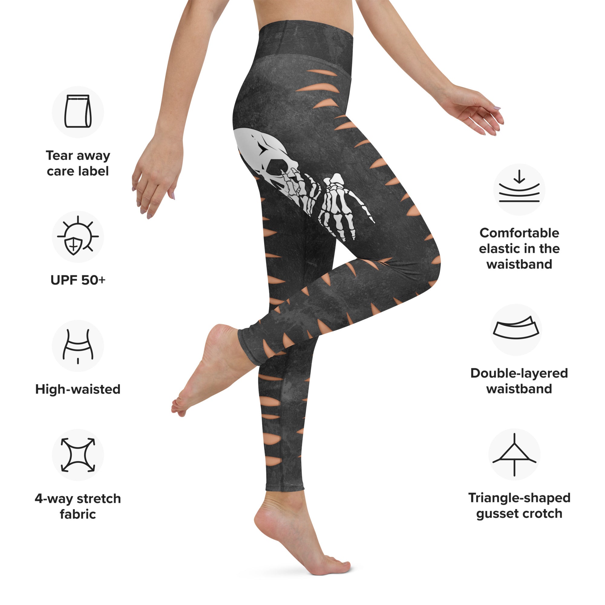 Skeleton Cut Outs Yoga Leggings