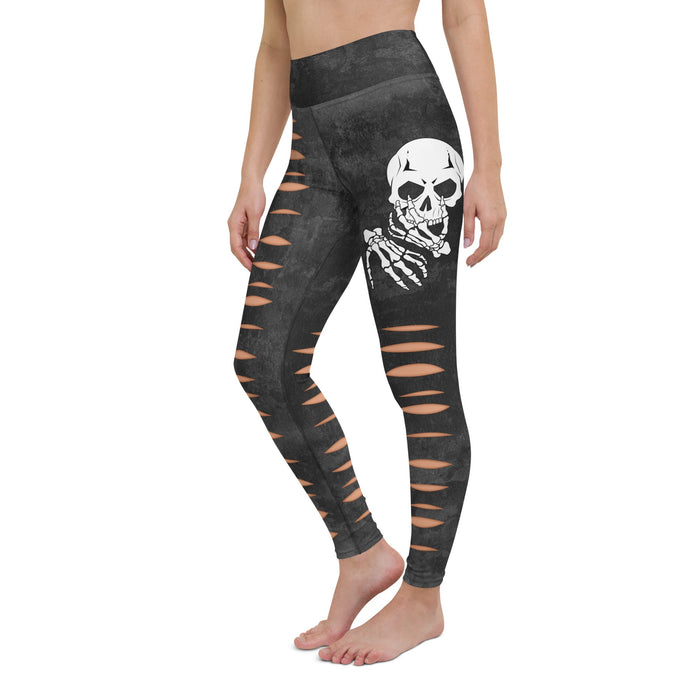 Skeleton 3D Cut Out Effect Yoga Leggings