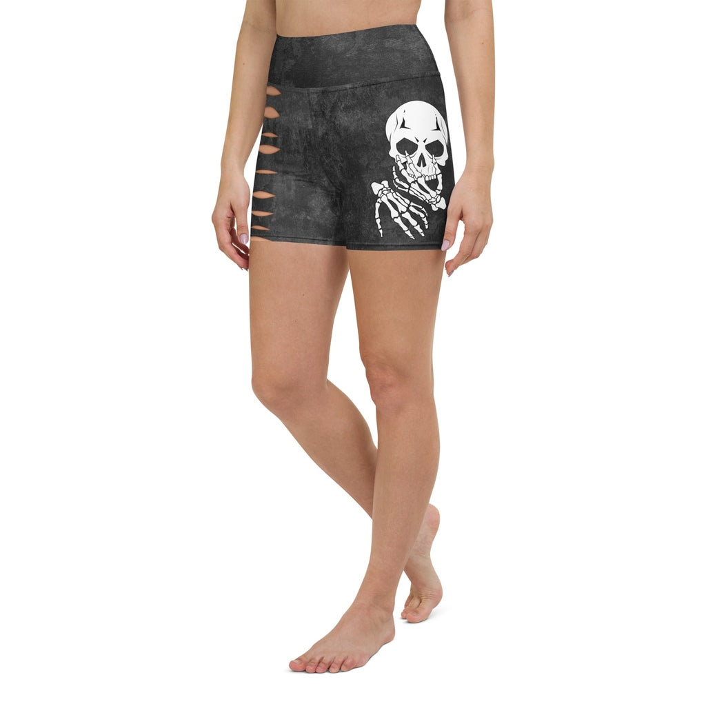 Skeleton Cut Outs Yoga Shorts