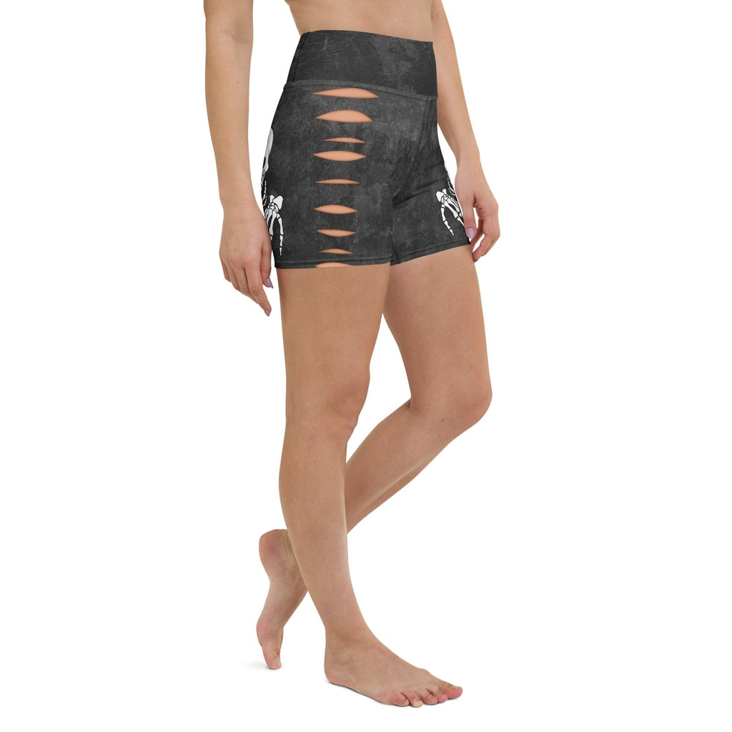 Skeleton Cut Outs Yoga Shorts
