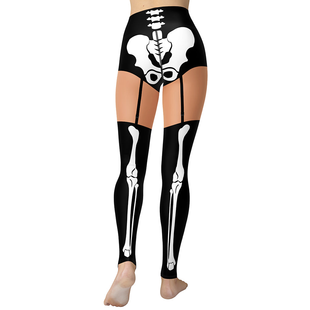 Skeleton Shorts Yoga Leggings