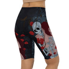 Skeleton & Woman Biker Shorts