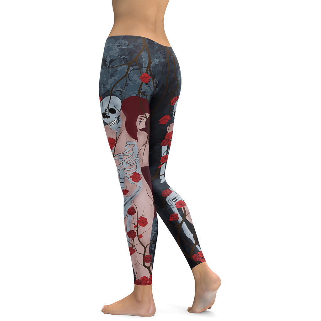 Skeleton & Woman Leggings