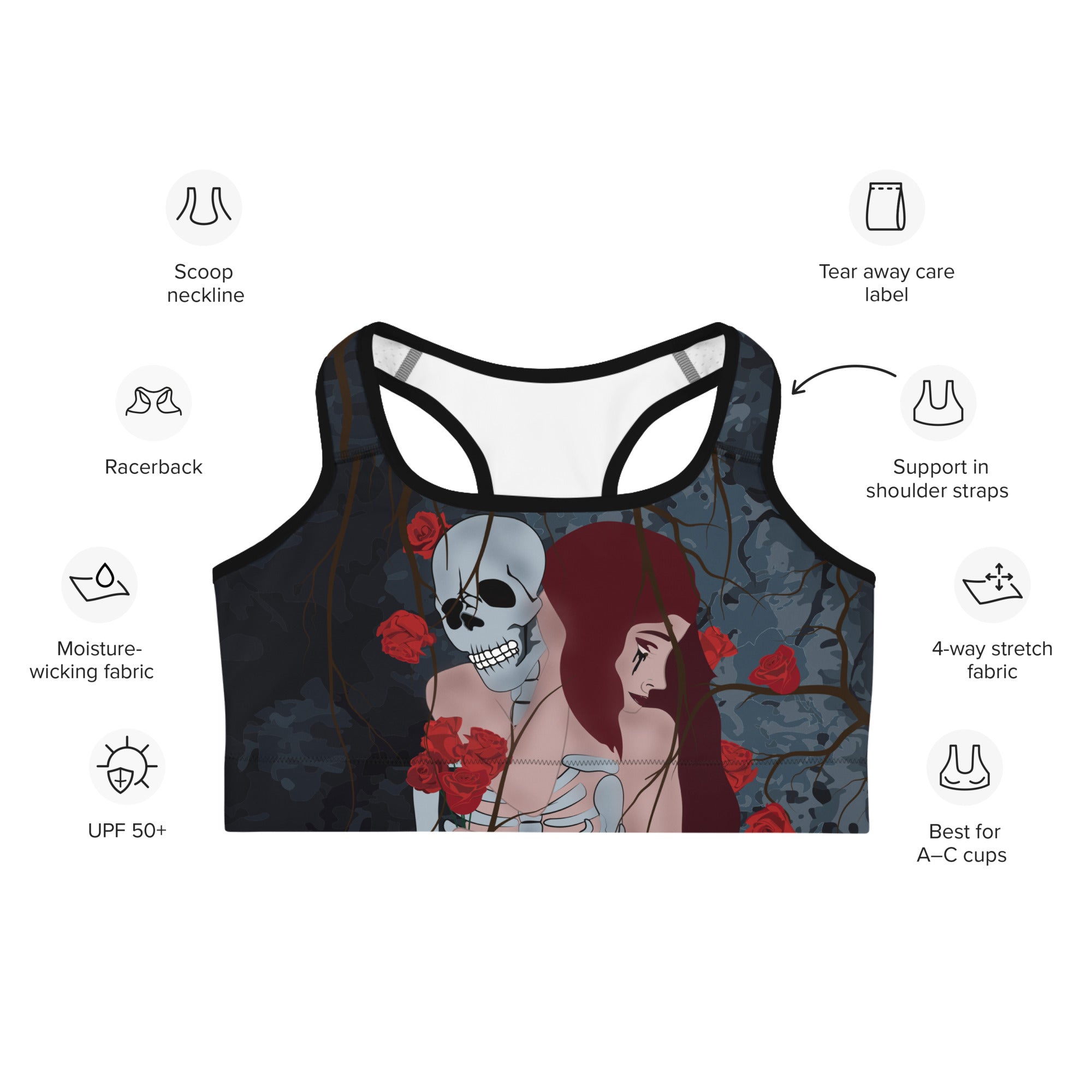 Skeleton & Woman Sports Bra