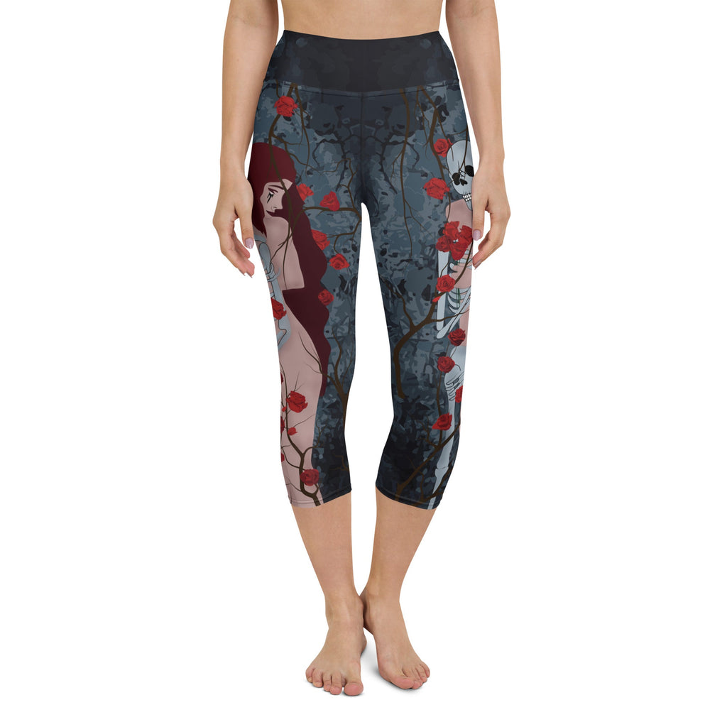 Skeleton & Woman Yoga Capris