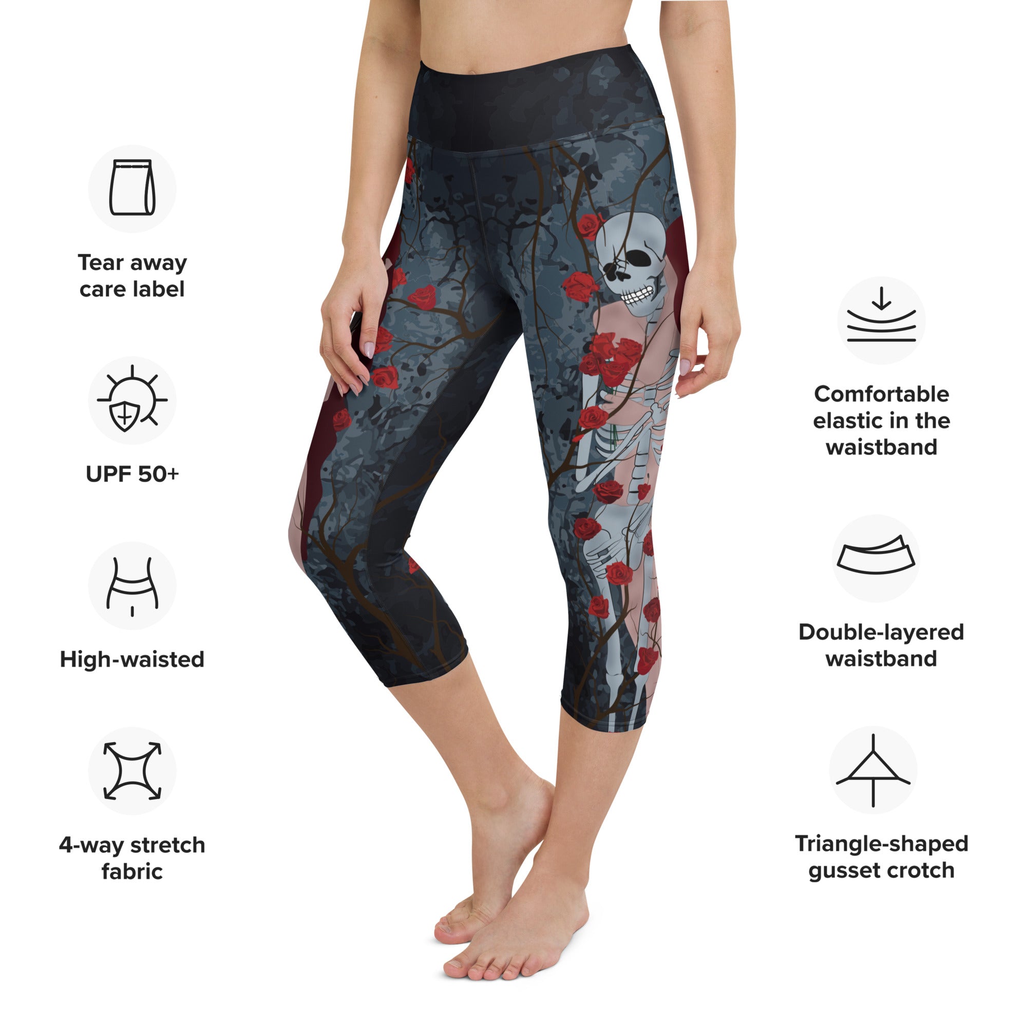 Skeleton & Woman Yoga Capris