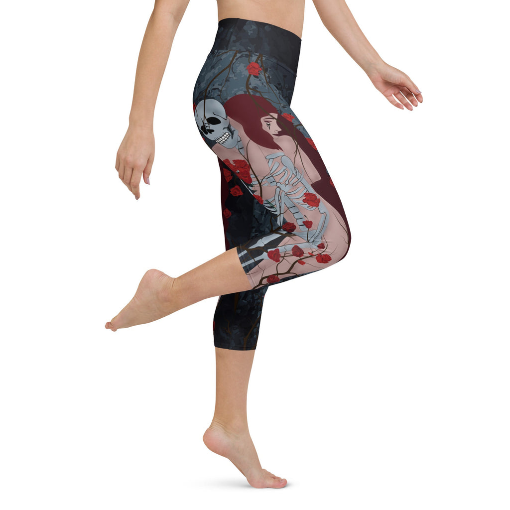 Skeleton & Woman Yoga Capris