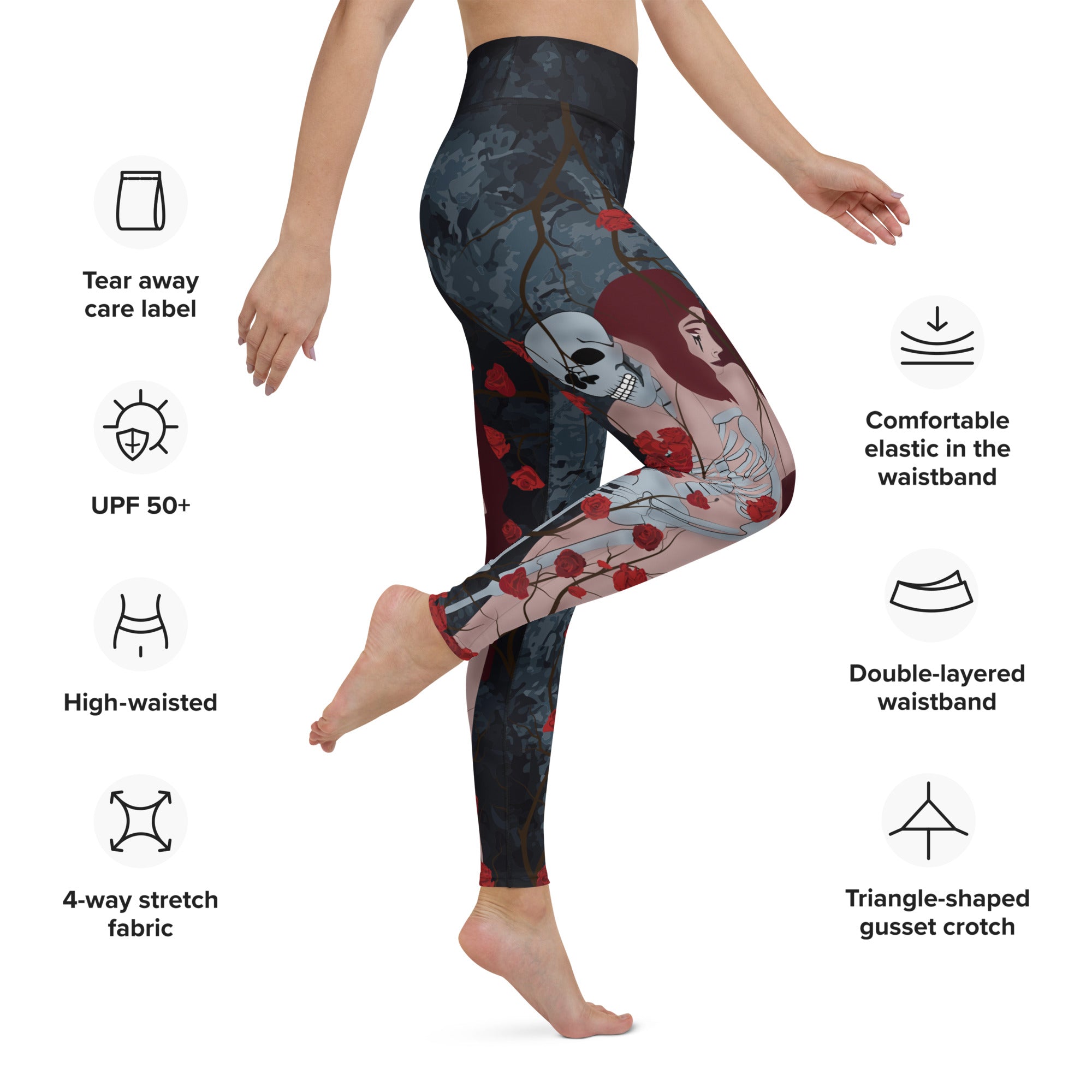 Skeleton & Woman Yoga Leggings