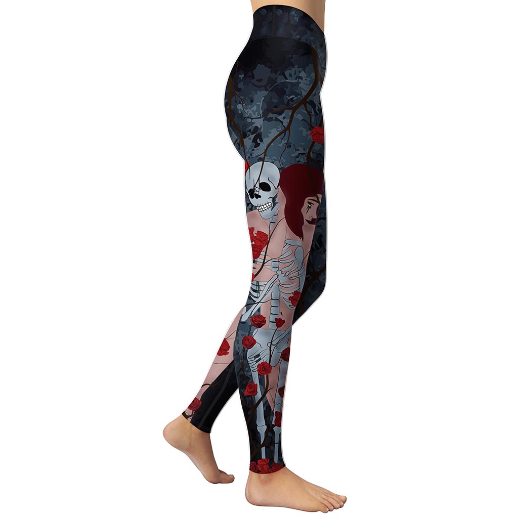 Skeleton & Woman Yoga Leggings