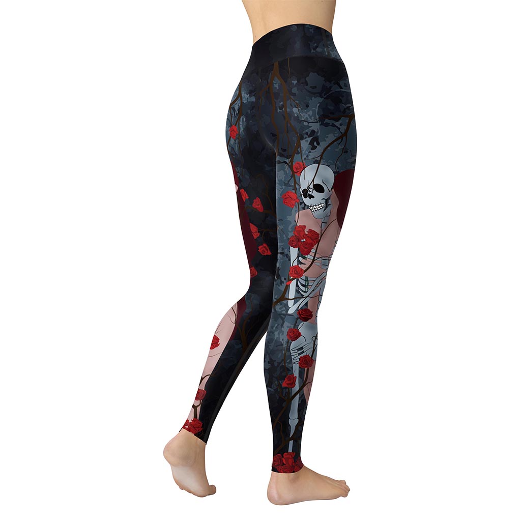 Skeleton & Woman Yoga Leggings