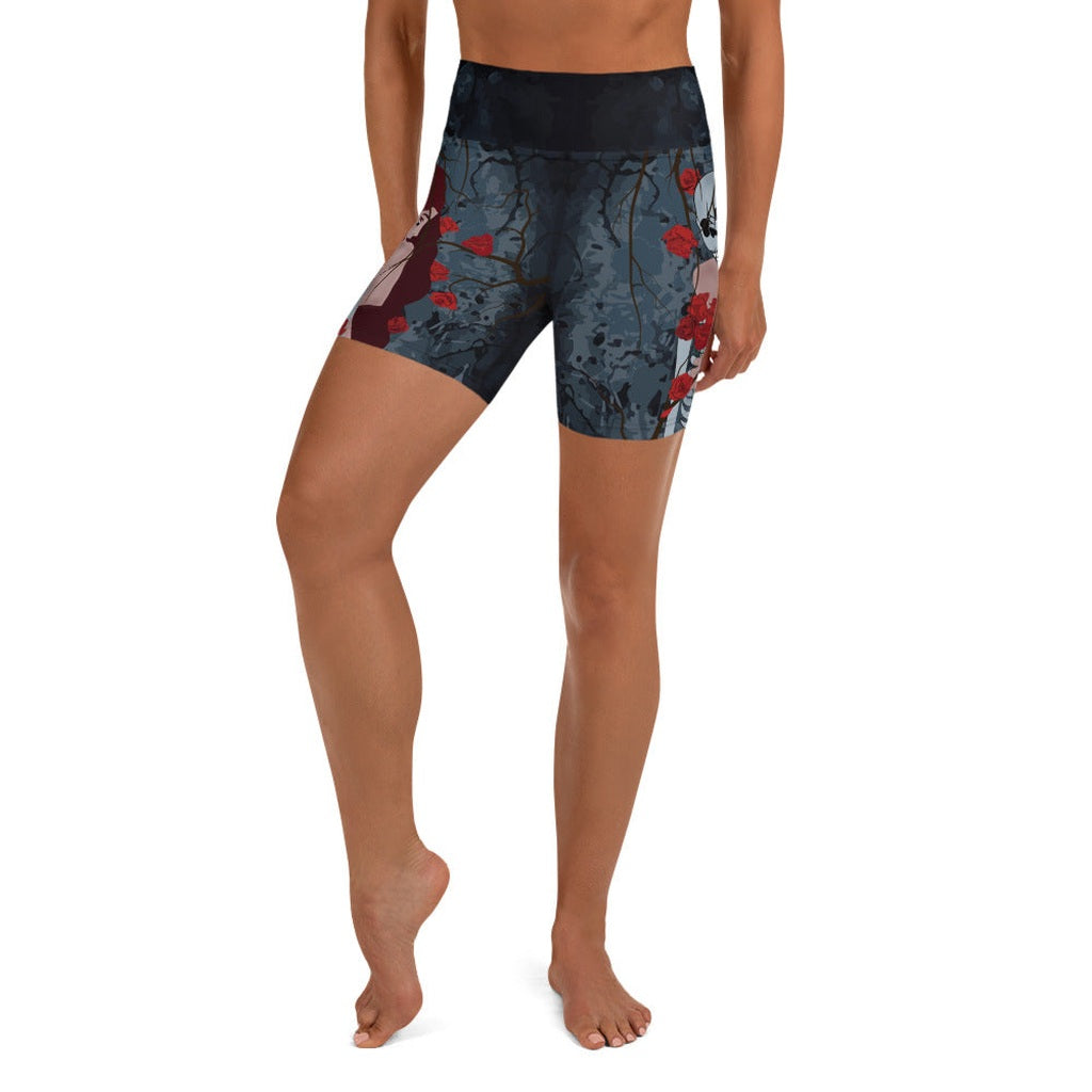 Skeleton & Woman Yoga Shorts
