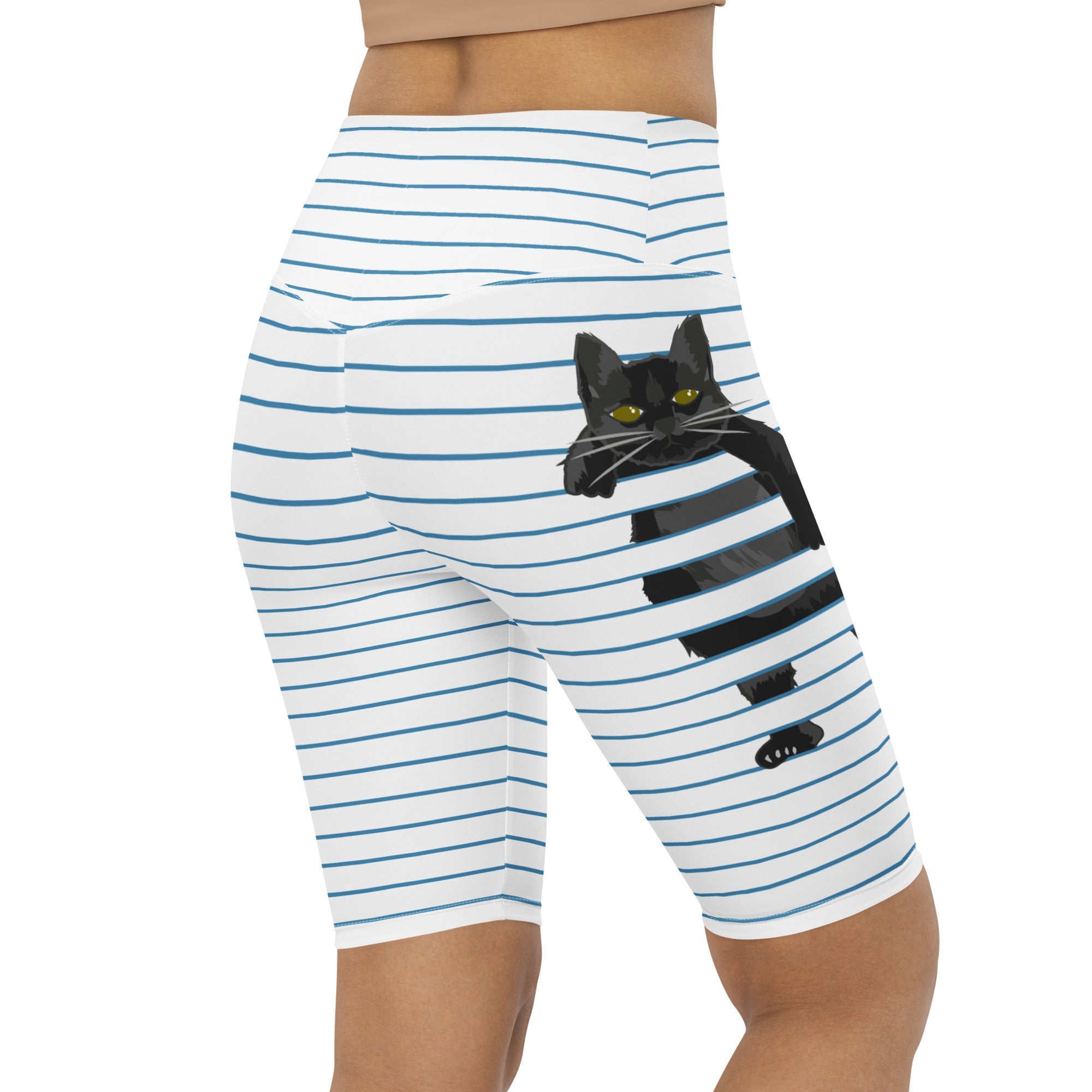 Sketchbook Cat Biker Shorts