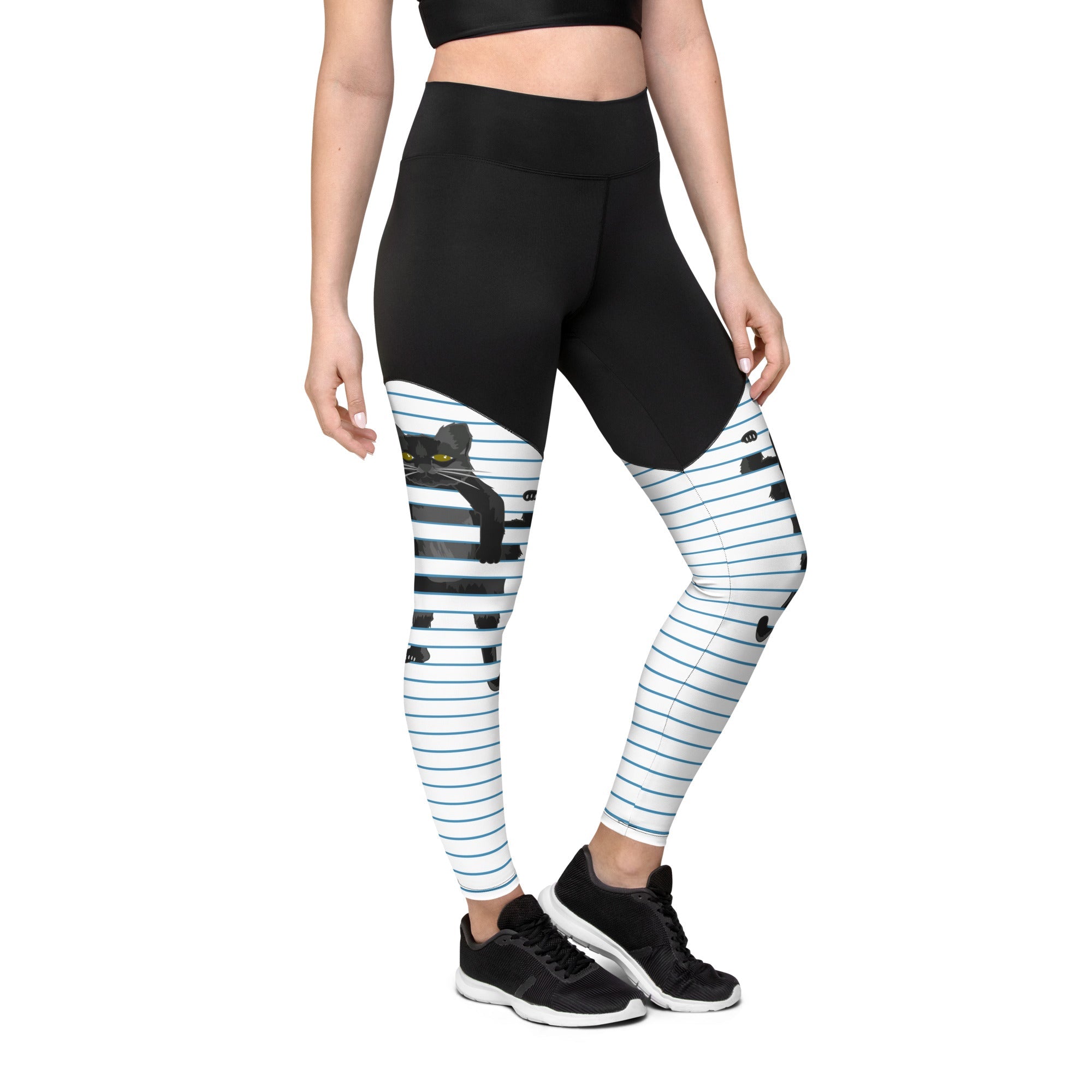 Sketchbook Cat Compression Leggings