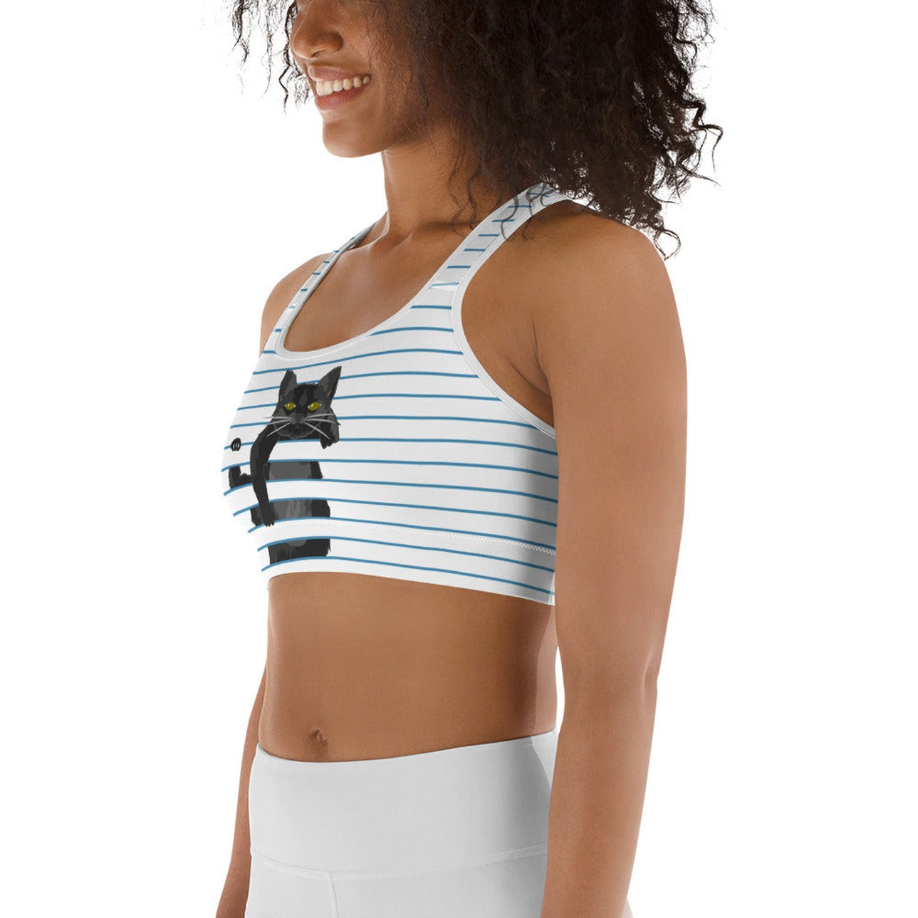 Sketchbook Cat Sports Bra