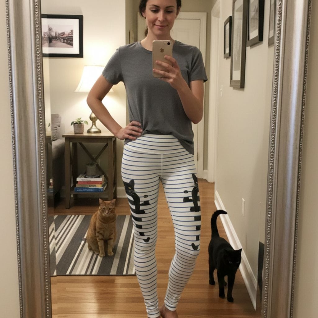 Sketchbook Cat Yoga Leggings