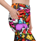 Skulls Crossover Leggings With Pockets