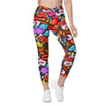 Skulls Crossover Leggings With Pockets