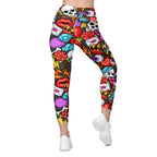 Skulls Crossover Leggings With Pockets