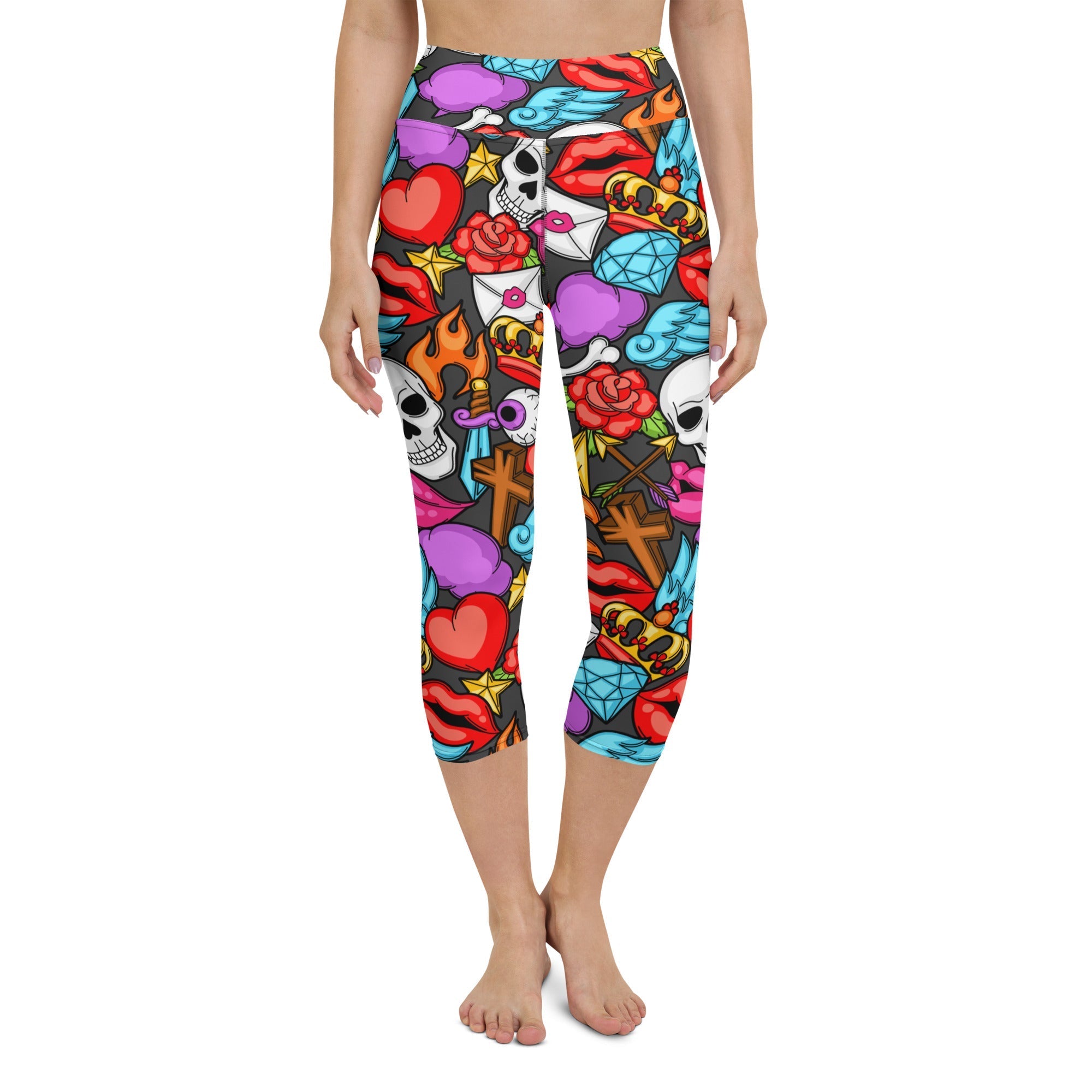 Skulls Yoga Capris