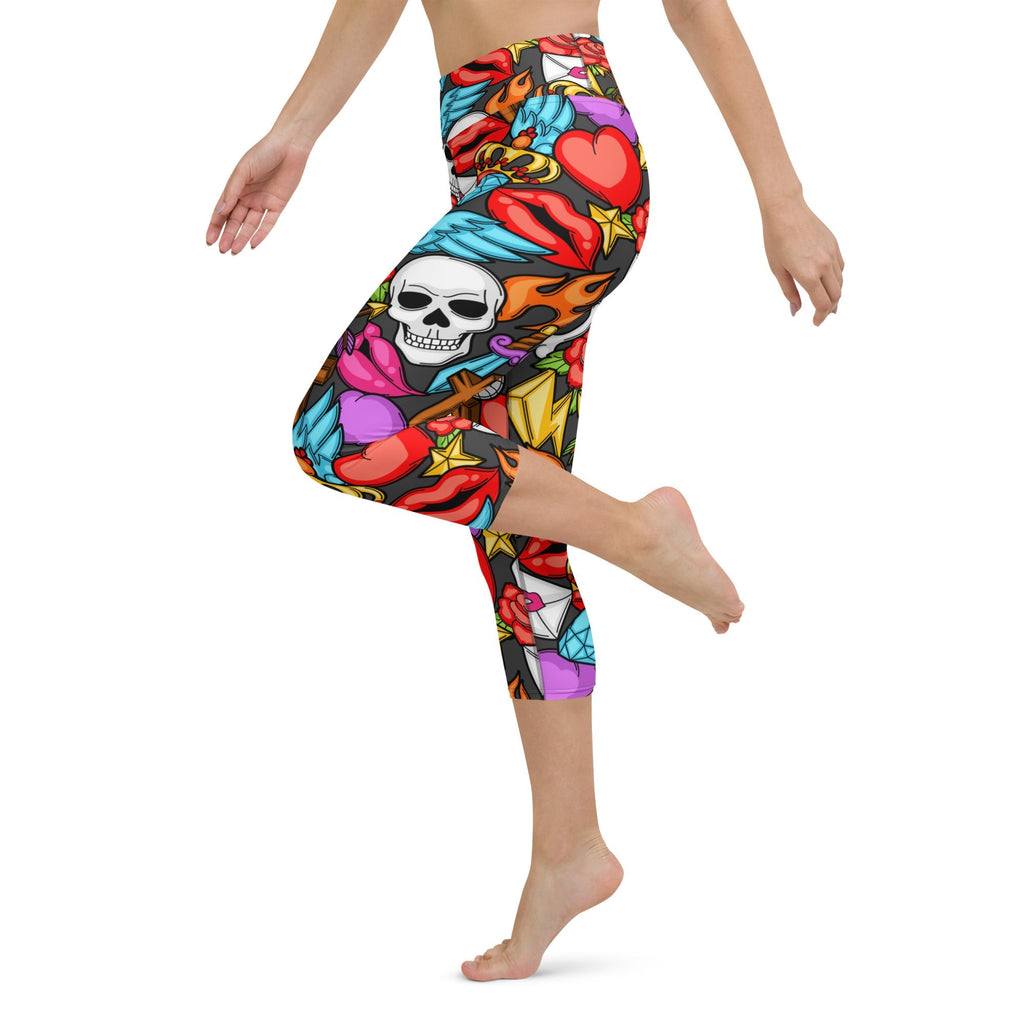 Skulls Yoga Capris