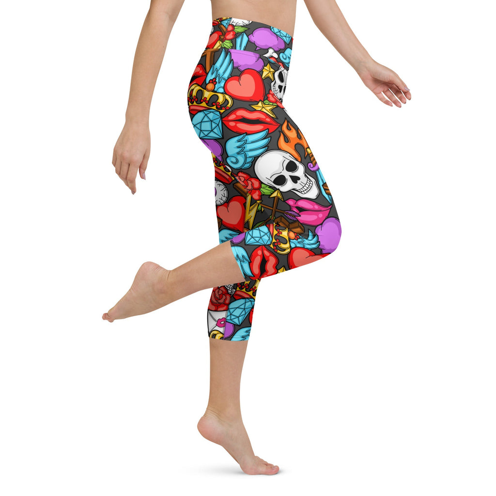 Skulls Yoga Capris