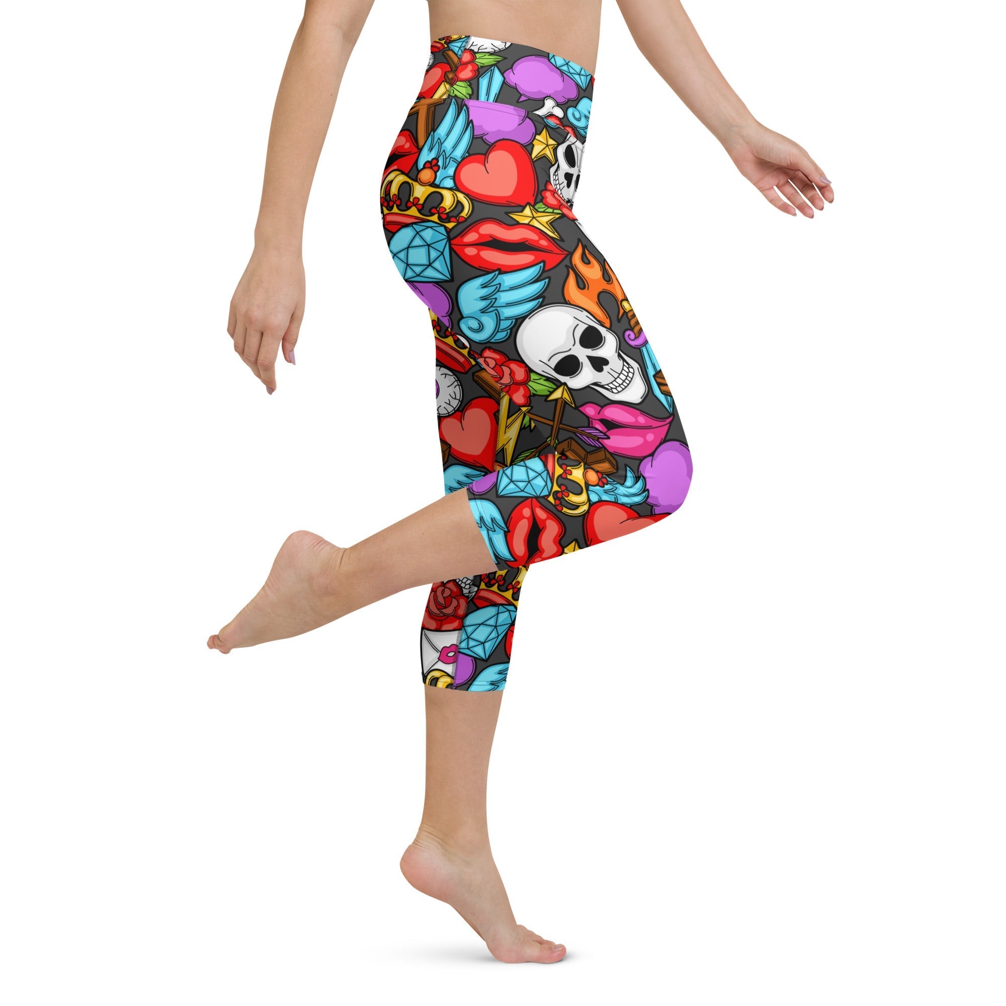 Skulls Yoga Capris