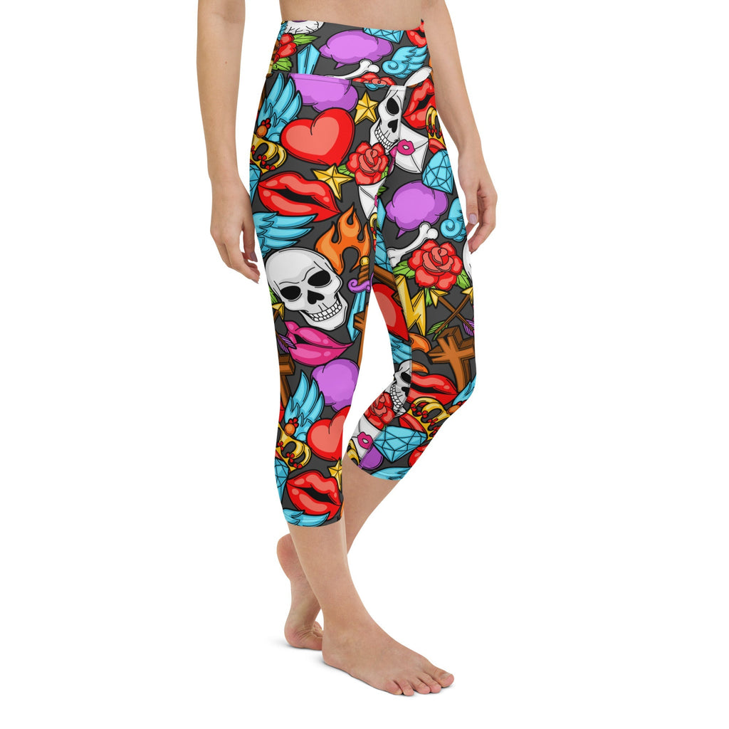 Skulls Yoga Capris
