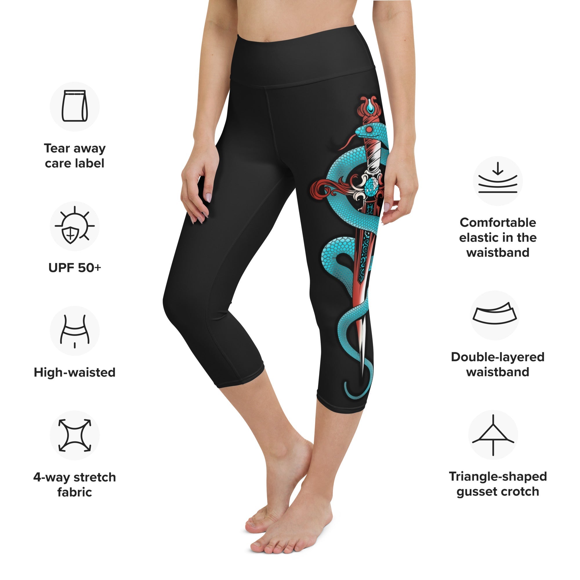 Snake & Sword Yoga Capris