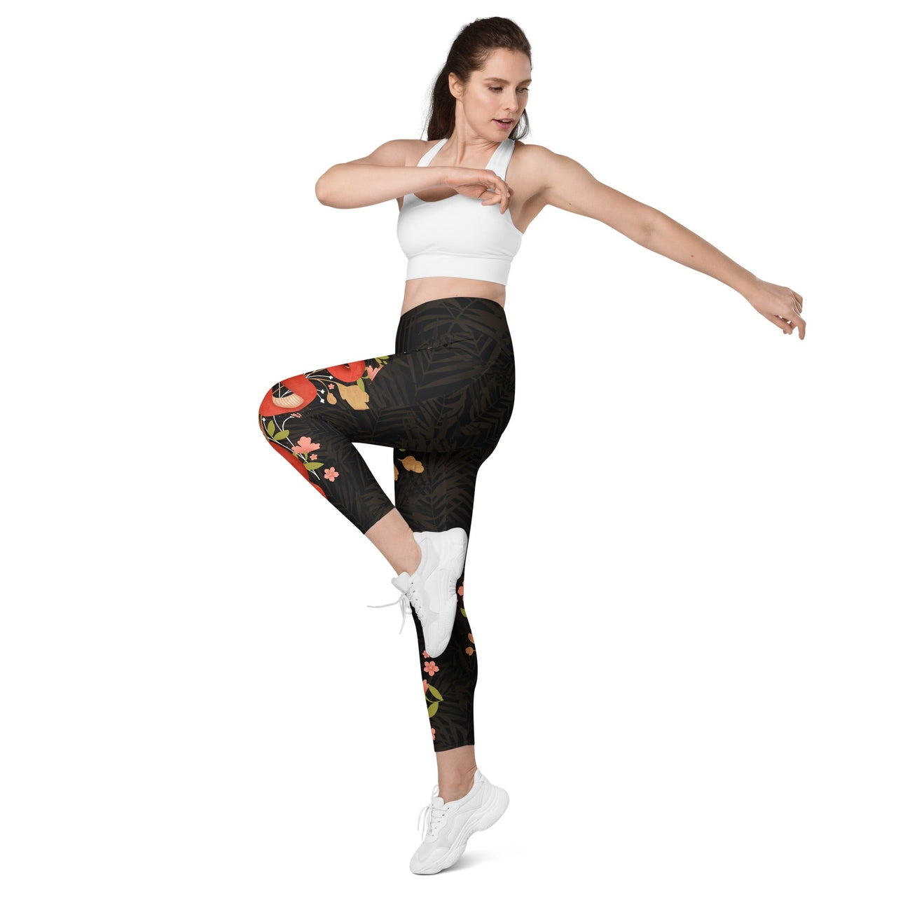 Snakes & Flowers Leggings With Pockets