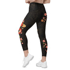 Snakes & Flowers Leggings With Pockets
