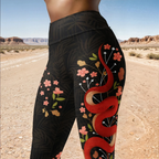 Snakes & Flowers Yoga Leggings