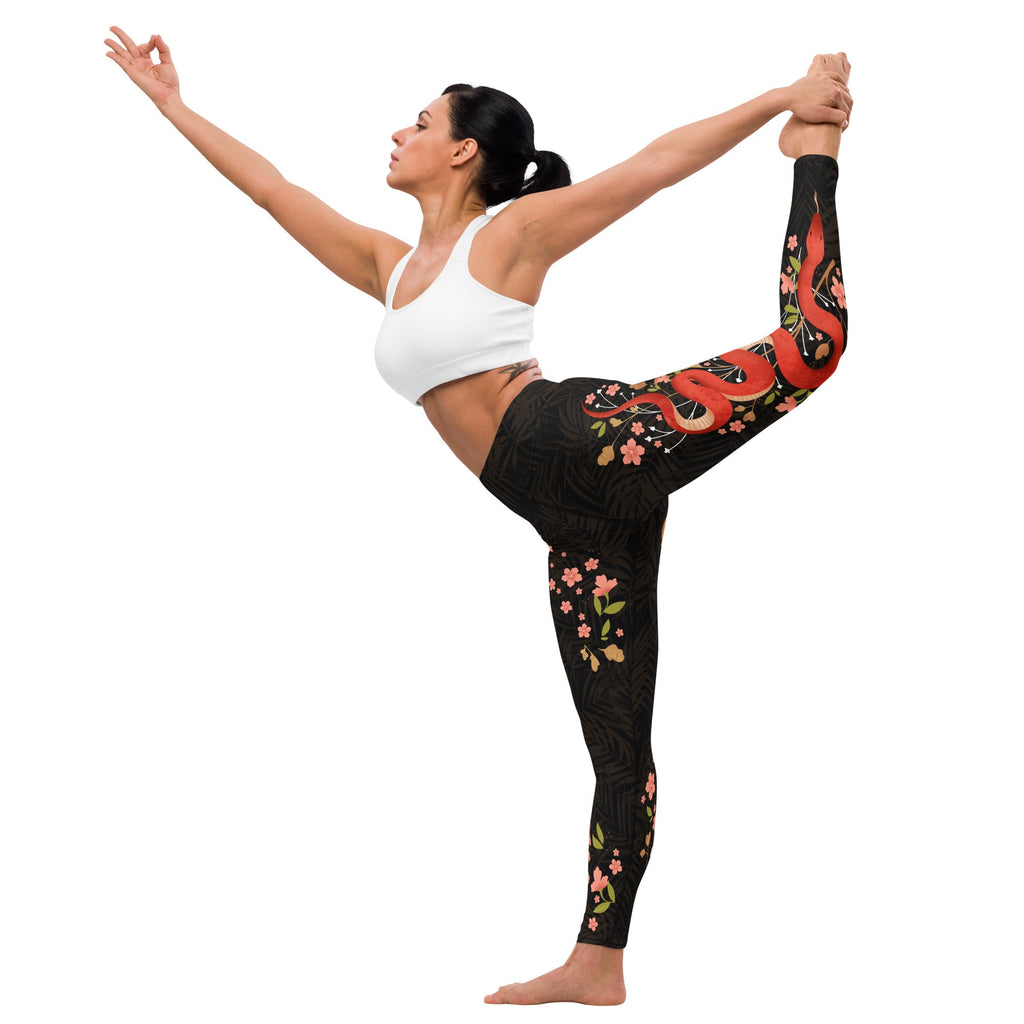 Snakes & Flowers Yoga Leggings