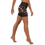Snakes & Flowers Yoga Shorts