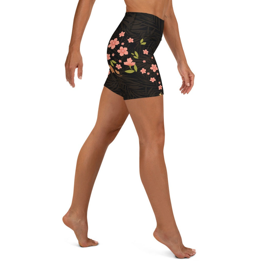 Snakes & Flowers Yoga Shorts
