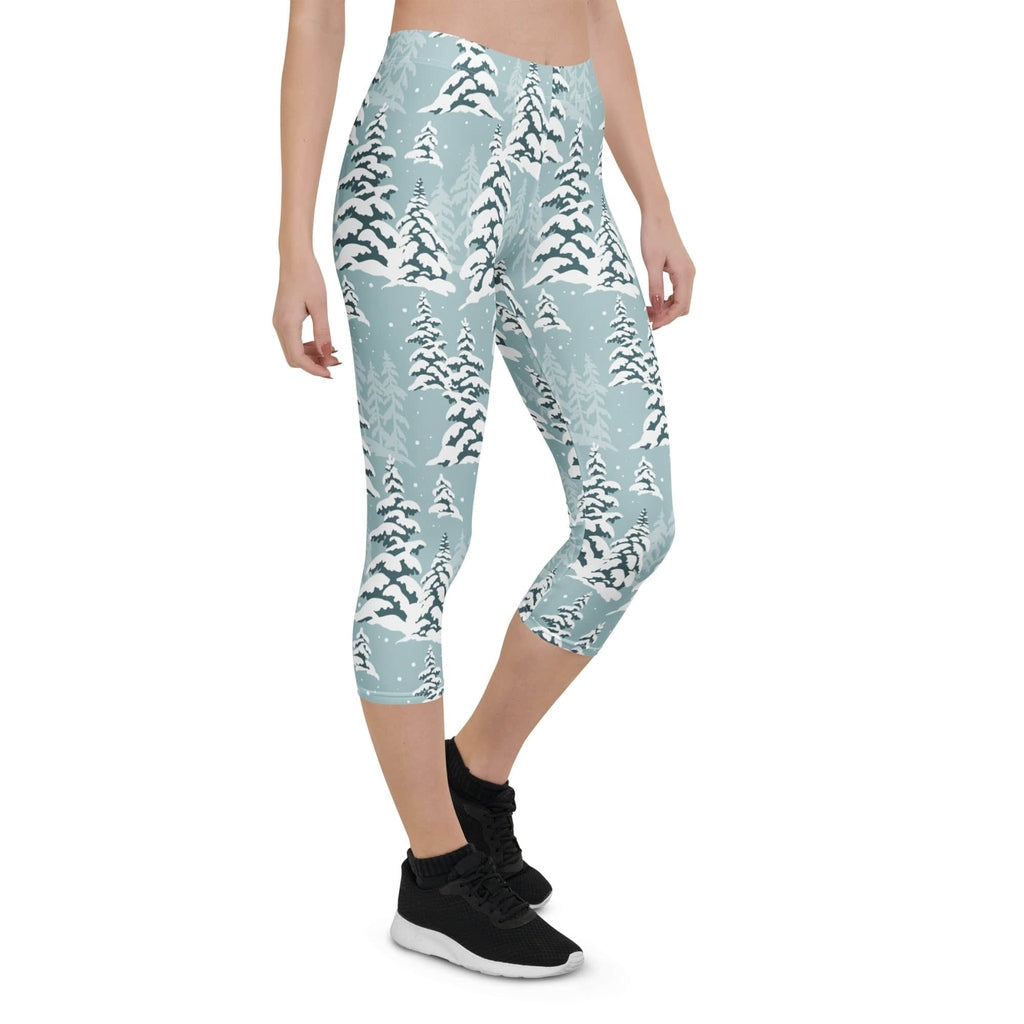 Snow-Covered Pines Capris