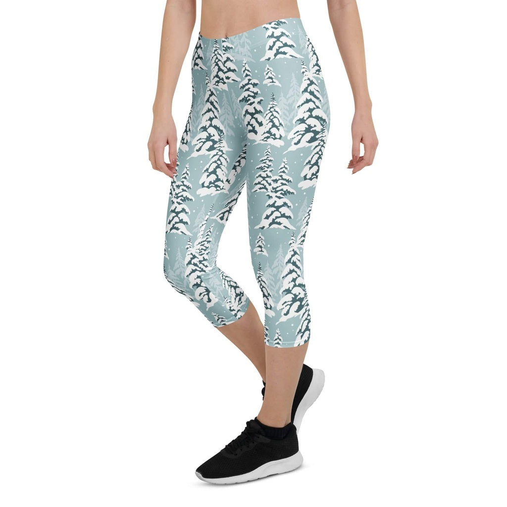 Snow-Covered Pines Capris