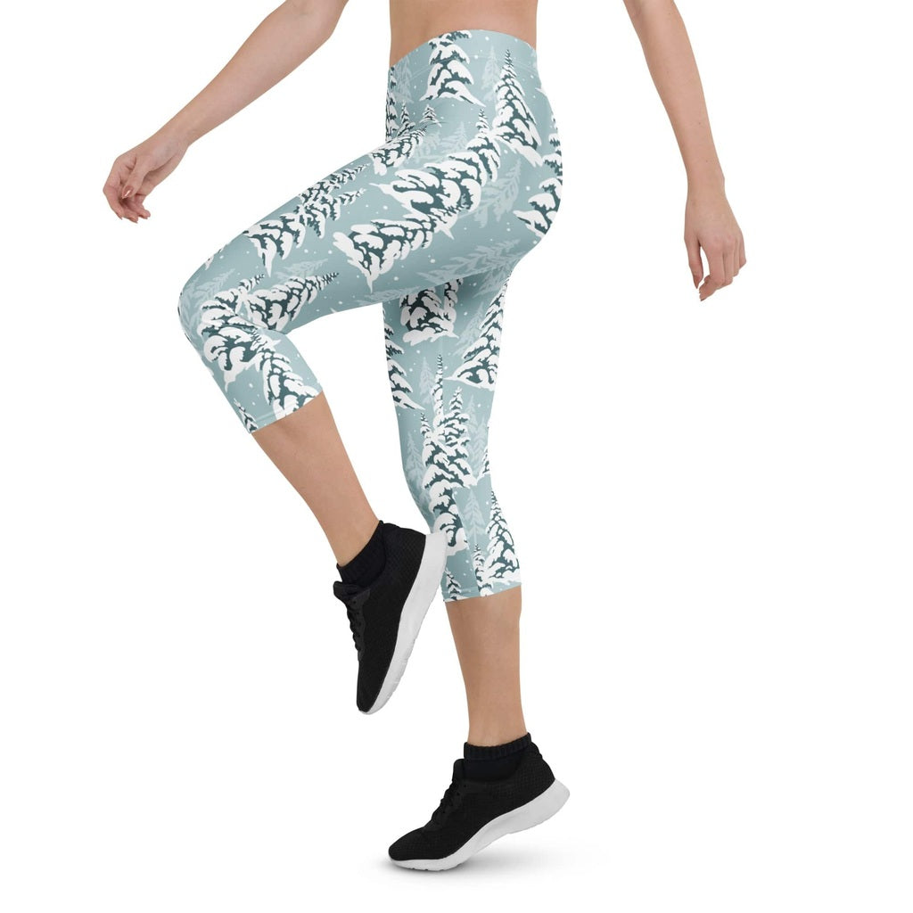 Snow-Covered Pines Capris