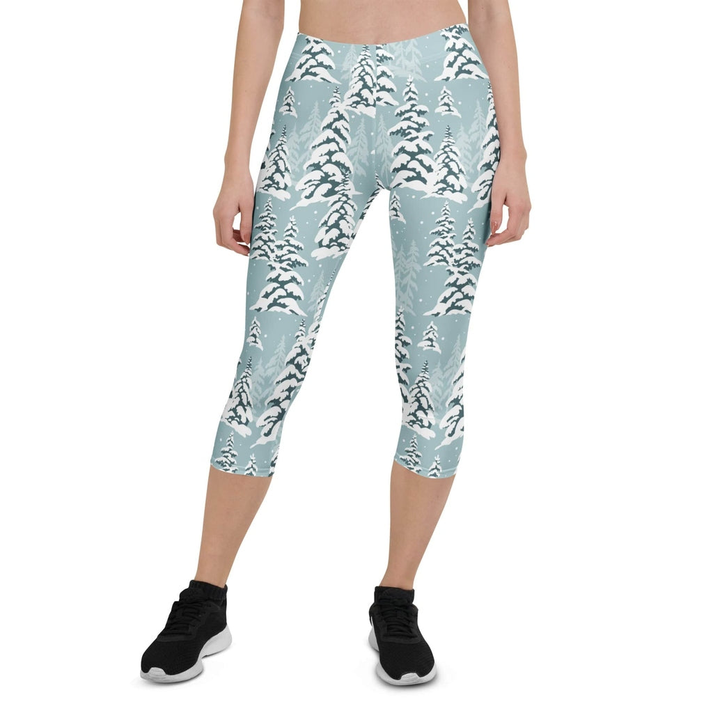 Snow-Covered Pines Capris