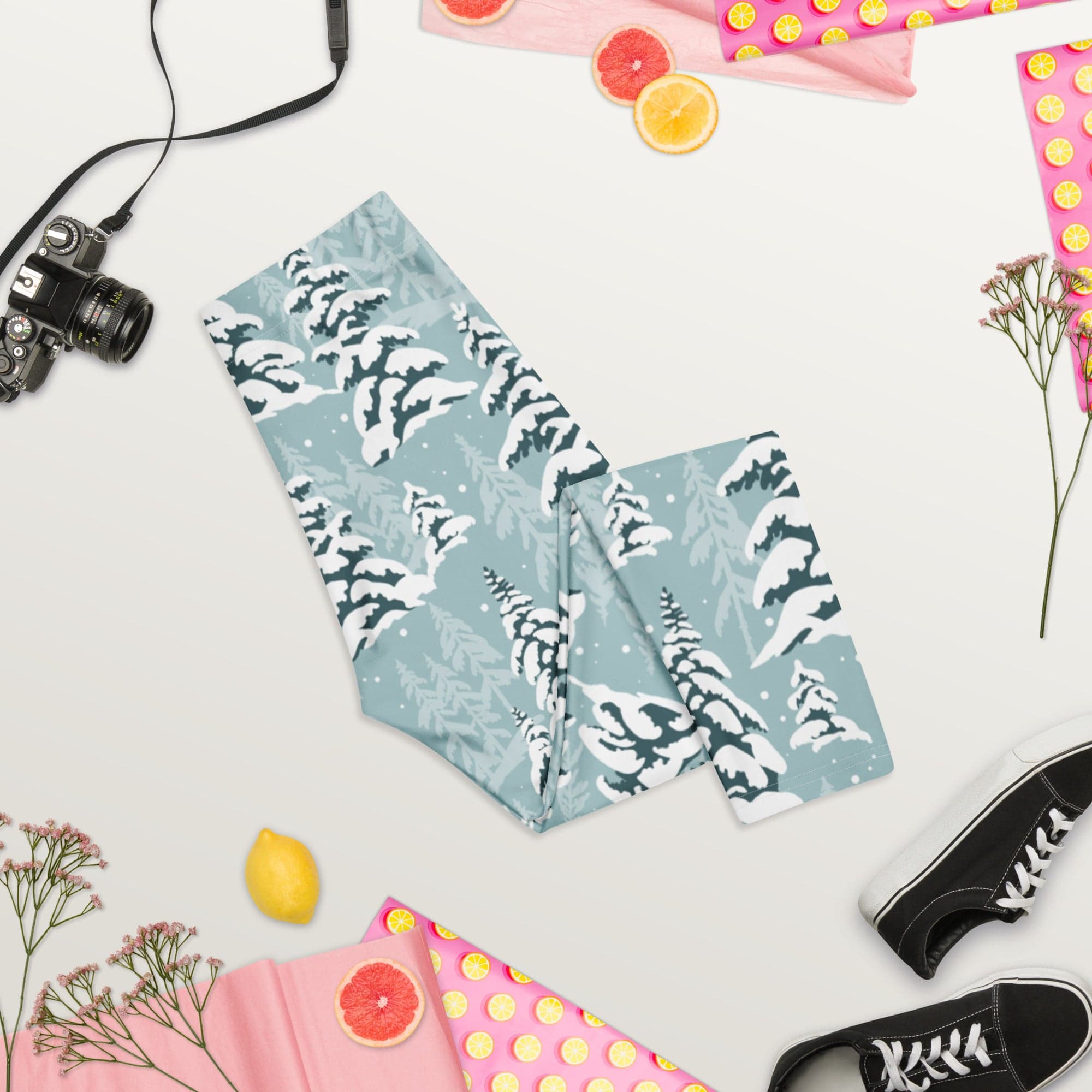 Snow-Covered Pines Capris