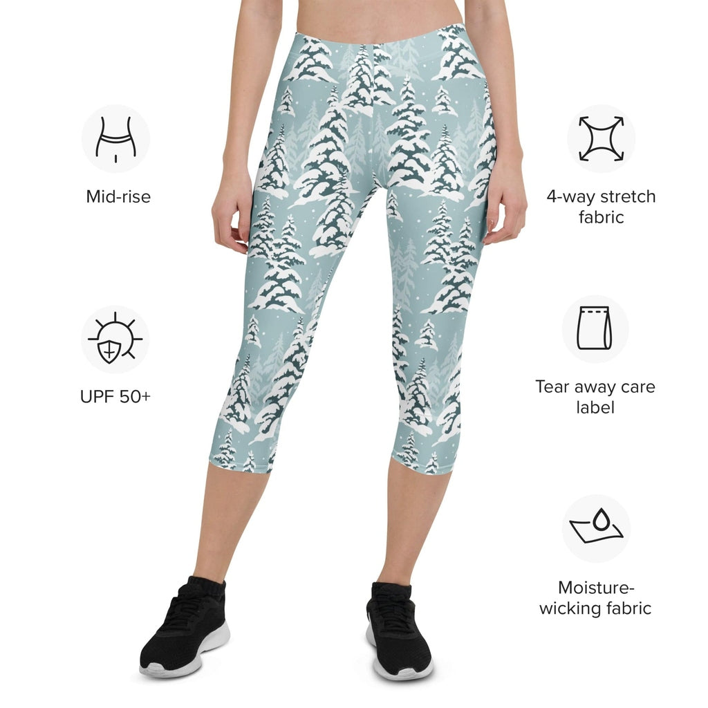 Snow-Covered Pines Capris