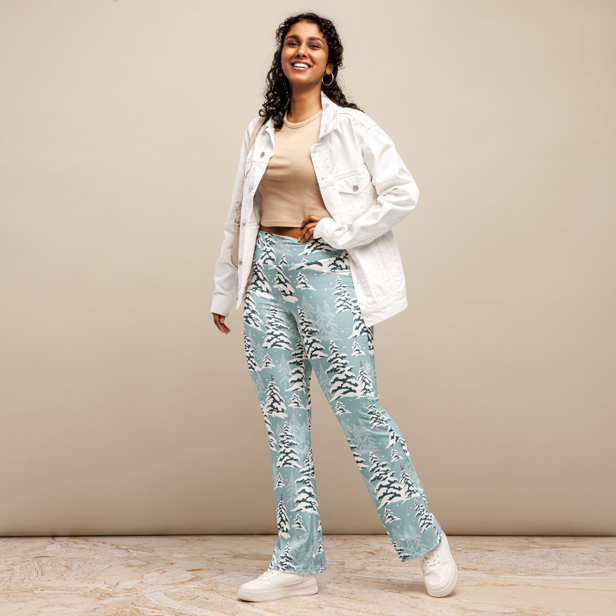 Snow-Covered Pines Flare Leggings