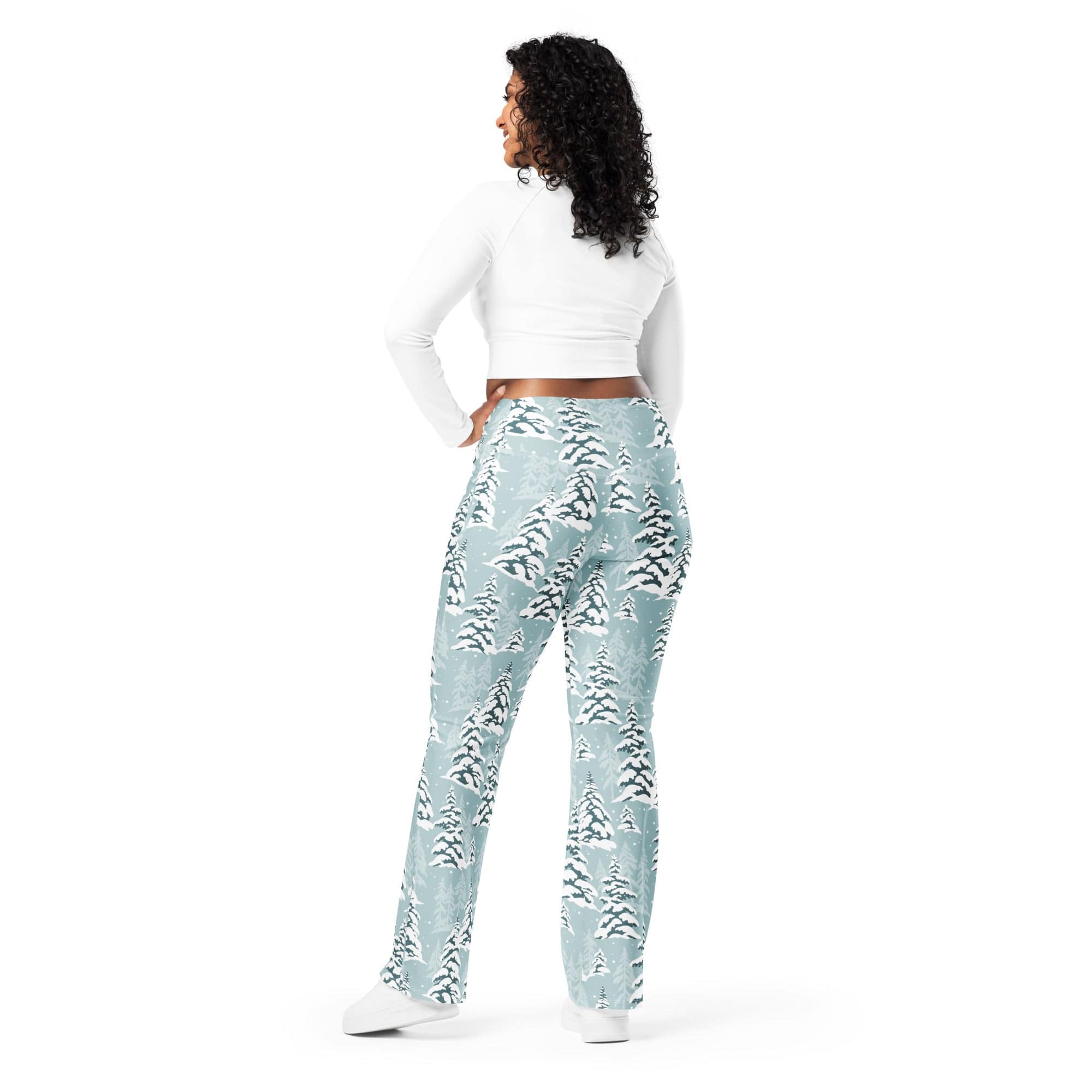 Snow-Covered Pines Flare Leggings