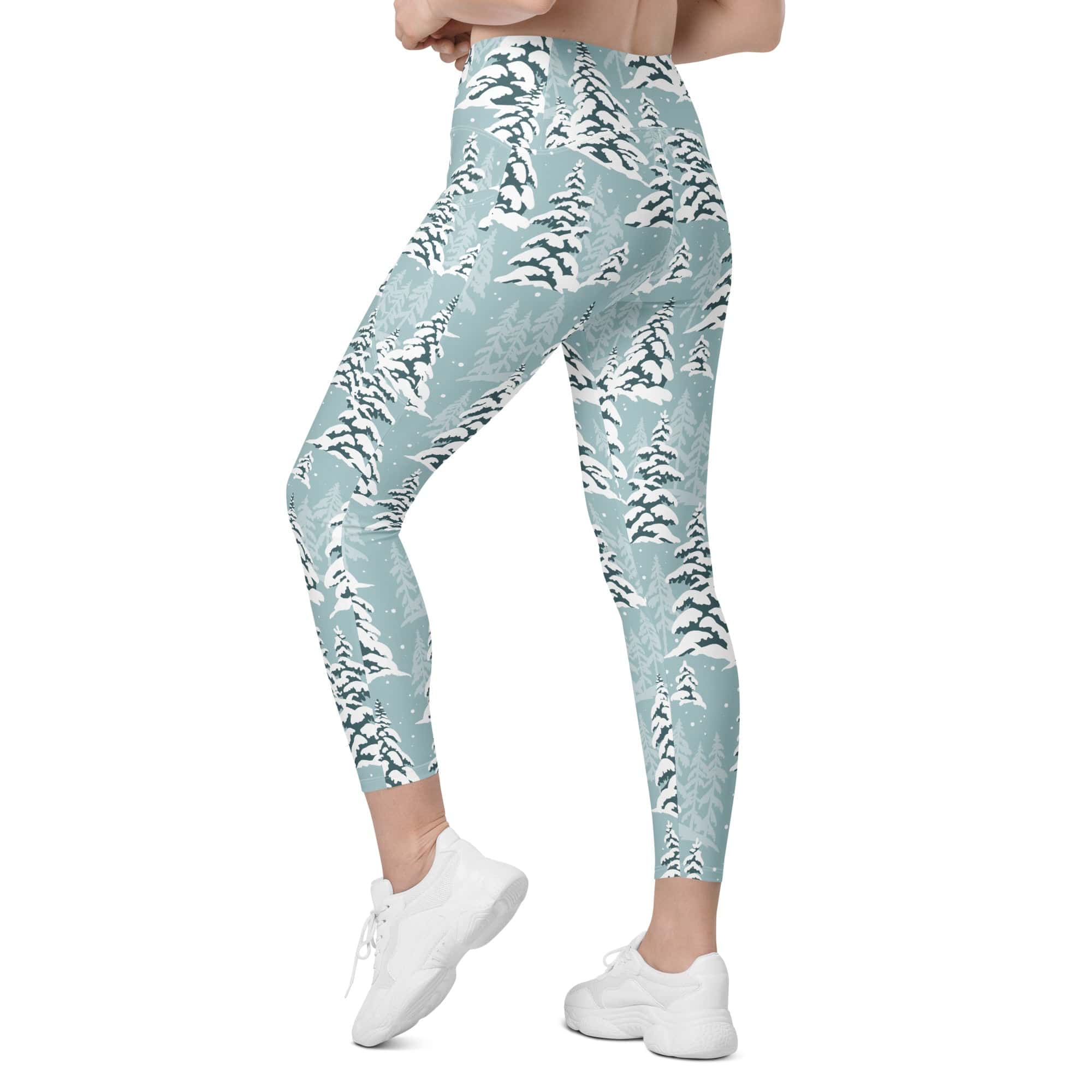 Snow-Covered Pines Leggings With Pockets