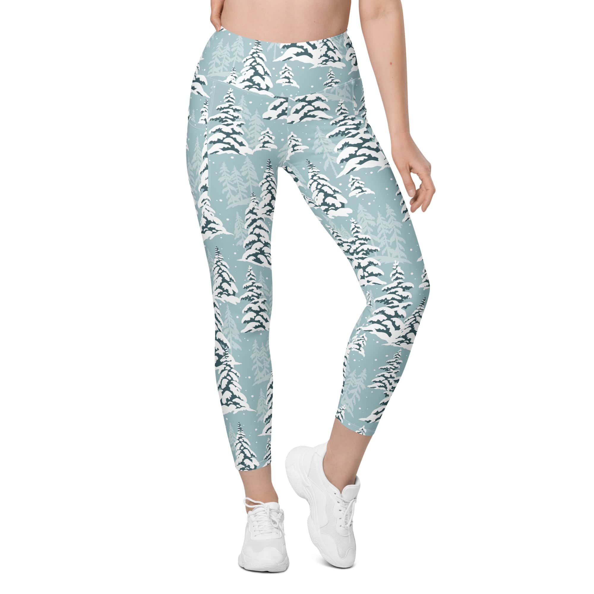 Snow-Covered Pines Leggings With Pockets