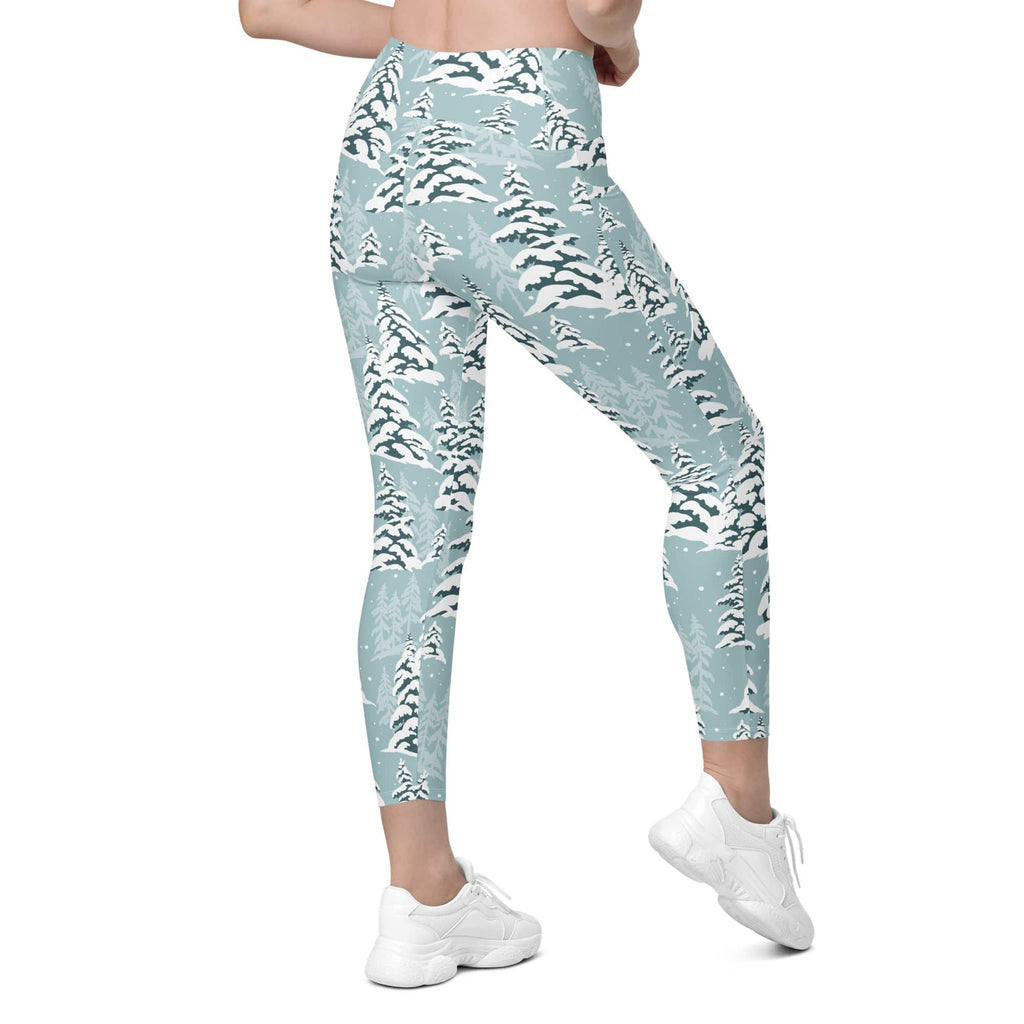 Snow-Covered Pines Leggings With Pockets