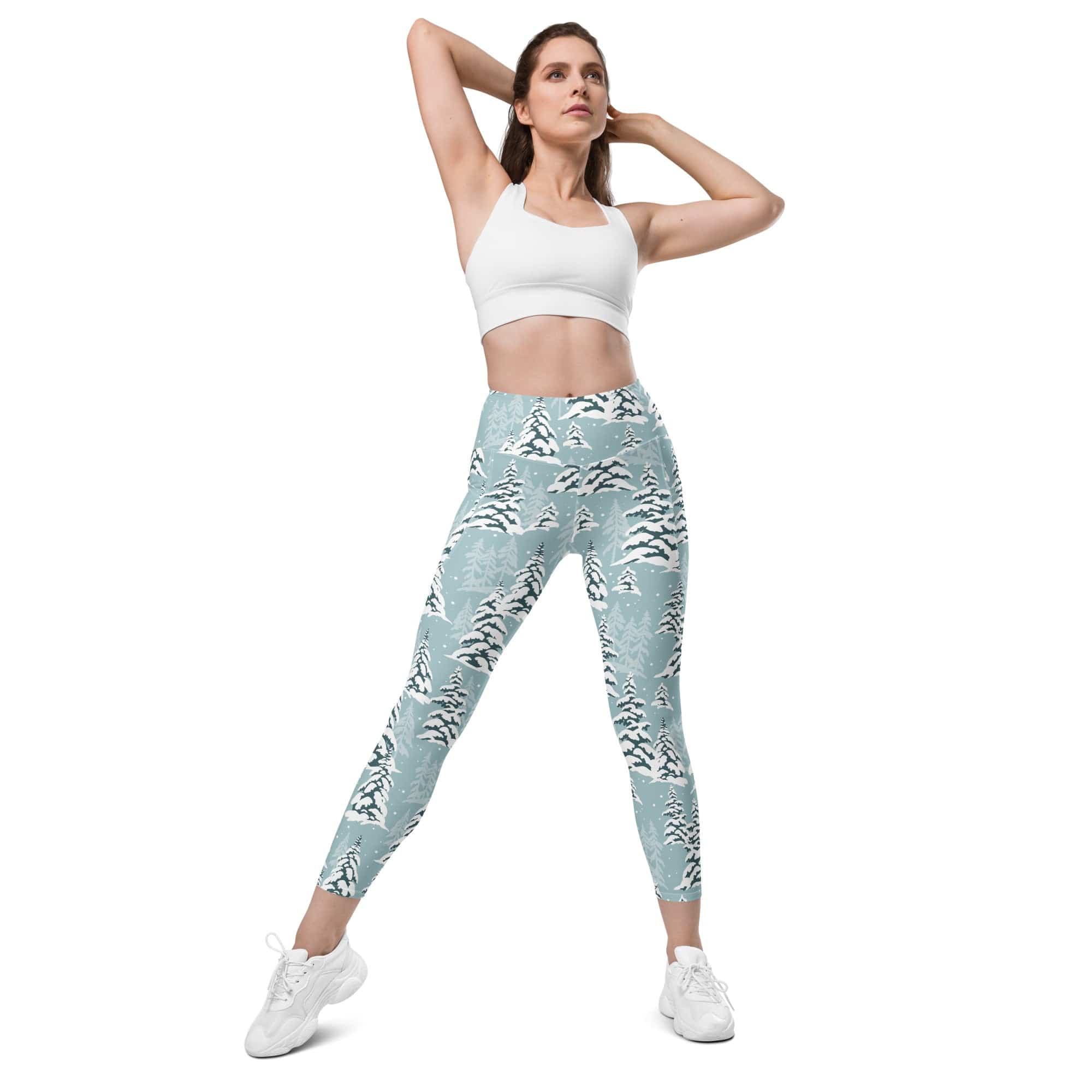 Snow-Covered Pines Leggings With Pockets